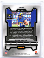 2023 Panini Prizm Football—Puka Nacua #357 Orange Lazer Rookie RC Rams