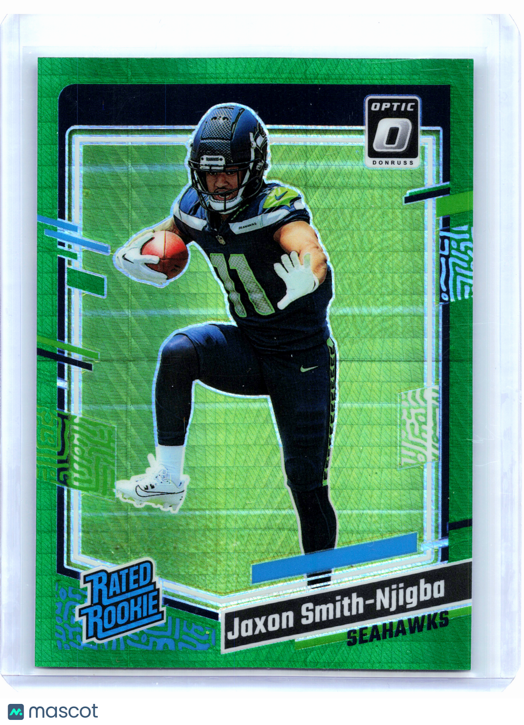 2023 Panini Donruss Optic Football—Jaxon Smith-Njigba #293 Green Hyper Rookie