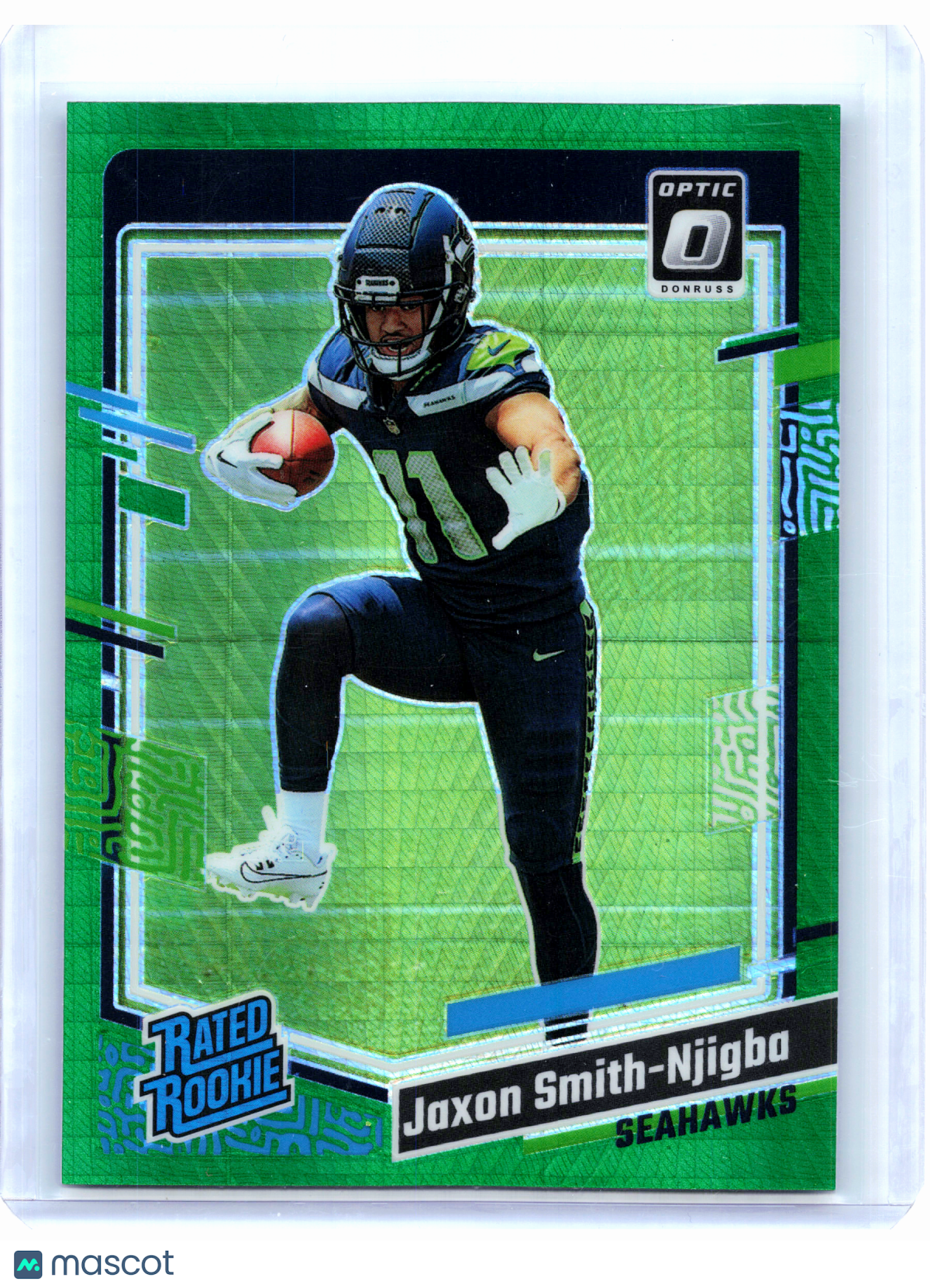 2023 Panini Donruss Optic Football—Jaxon Smith-Njigba #293 Green Hyper Rookie