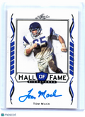 2021 Leaf Hall of Fame Signatures Football—Tom Mack #HOF-TM1 Blue Auto