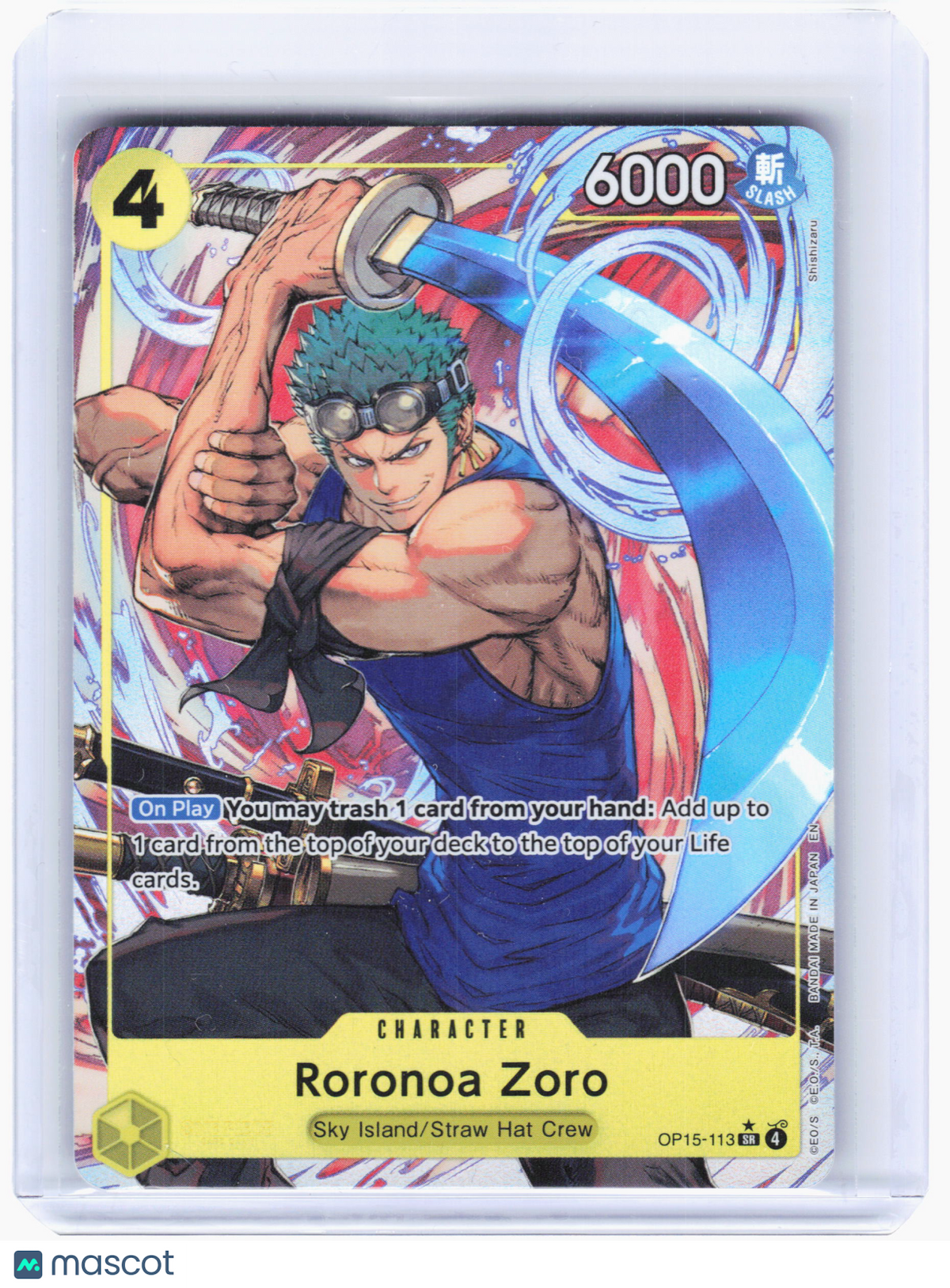 2026 One Piece—Roronoa Zoro (Alt Art) #OP15-113 Adventure's on Kami's Island—SR