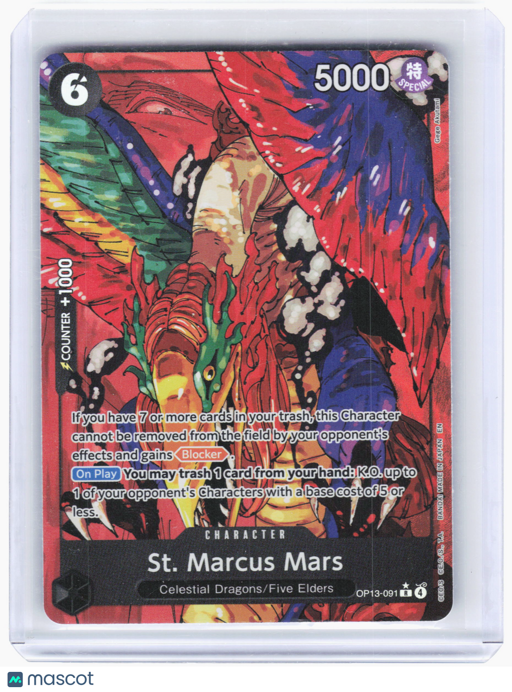 2025 One Piece—St. Marcus Mars (Alt Art) #OP13-091 Carrying On His Will—Foil