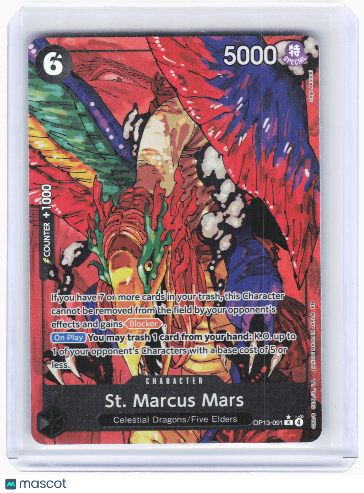 2025 One Piece—St. Marcus Mars (Alt Art) #OP13-091 Carrying On His Will—Foil