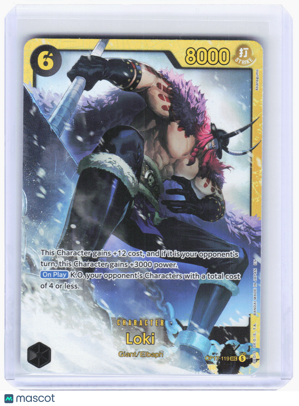 2026 One Piece—Loki #OP17-119 The World's Strongest Warriors—Secret Rare Foil