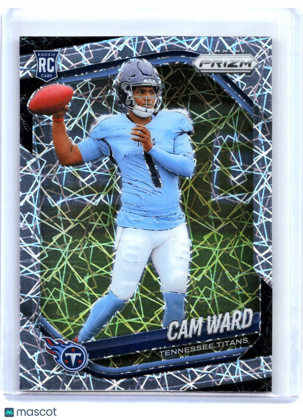 2025 Panini Prizm Football—Cam Ward #352 Lazer Rookie RC Titans