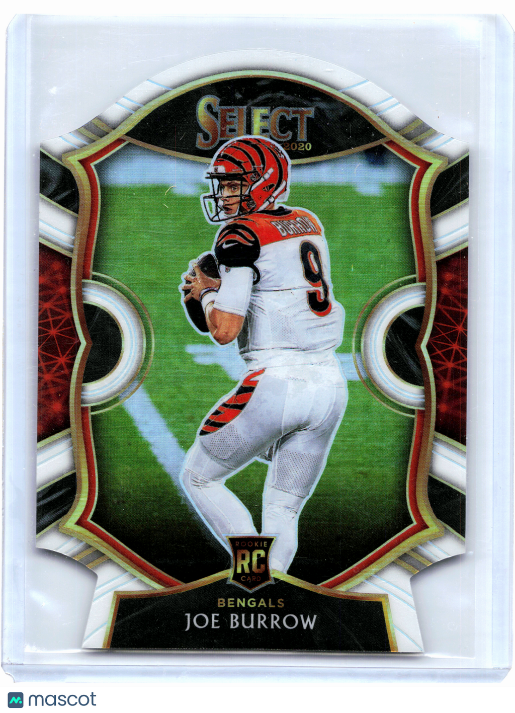 2021 Panini Select Football—Joe Burrow #46 White Prizm Rookie RC Bengals