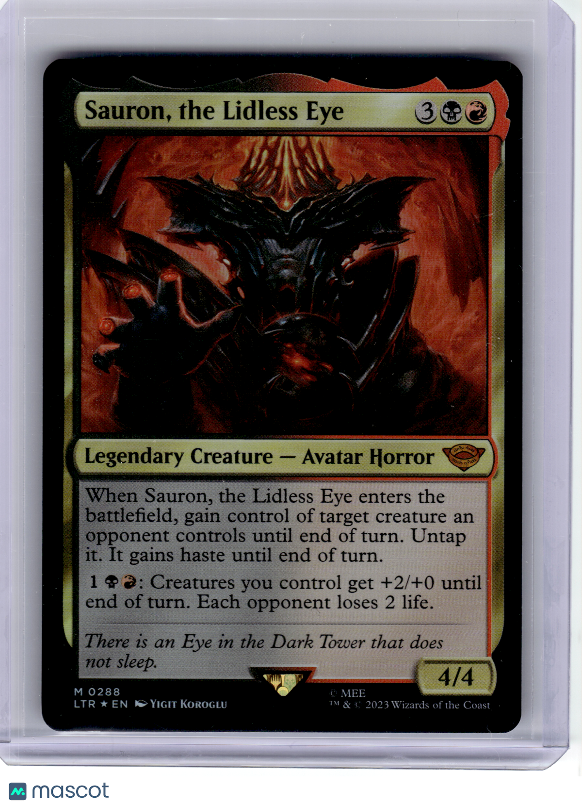 2023 MagicTG—Sauron, the Lidless Eye #288 LTR—Mythic Foil