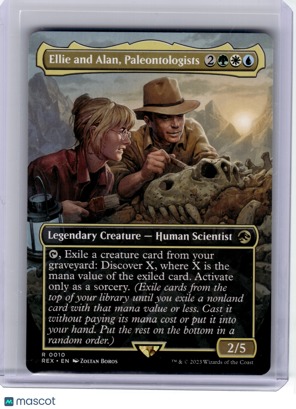 2023 MagicTG—Ellie and Alan, Paleontologists (Borderless) #10 REX—Rare Non-Foil