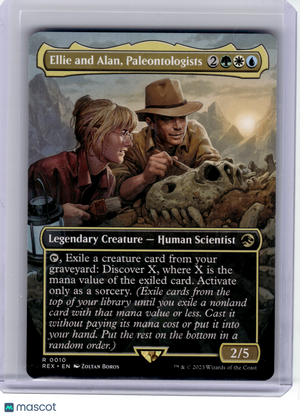 2023 MagicTG—Ellie and Alan, Paleontologists (Borderless) #10 REX—Rare Non-Foil
