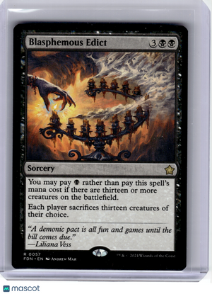 2024 MagicTG—Blasphemous Edict #57 Foundations—Rare Non-Foil