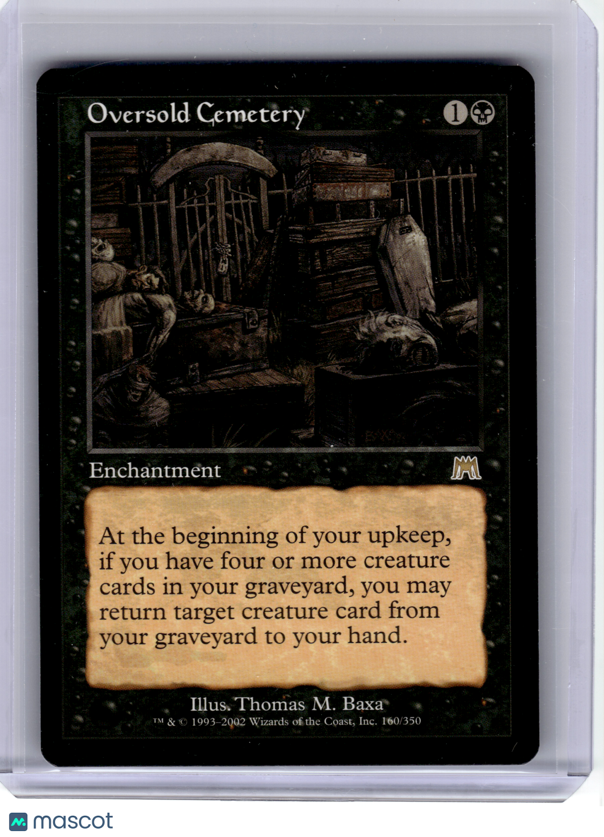 2002 MagicTG—Oversold Cemetery #160 Onslaught—Rare Non-Foil [Lightly Played]