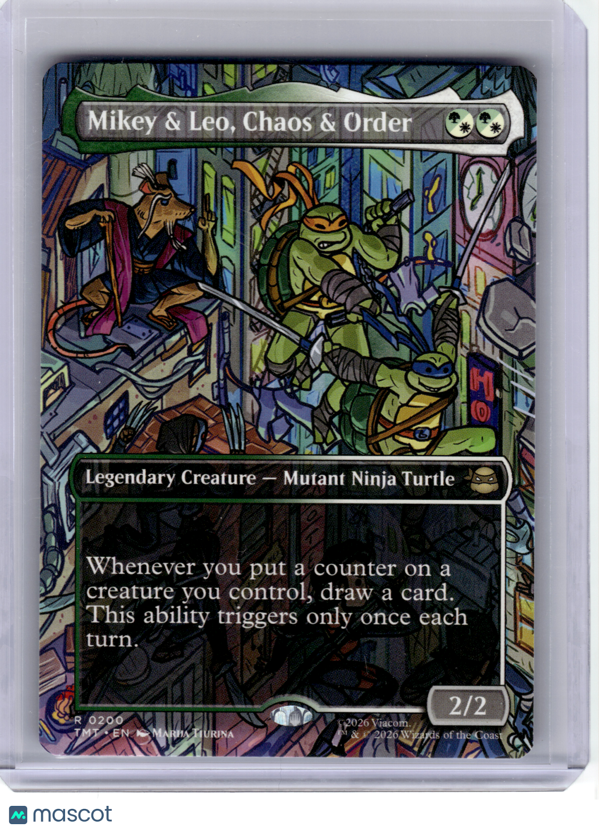 2026 MagicTG—Mikey & Leo, Chaos & Order (Borderless) #200 TMT—Rare Non-Foil