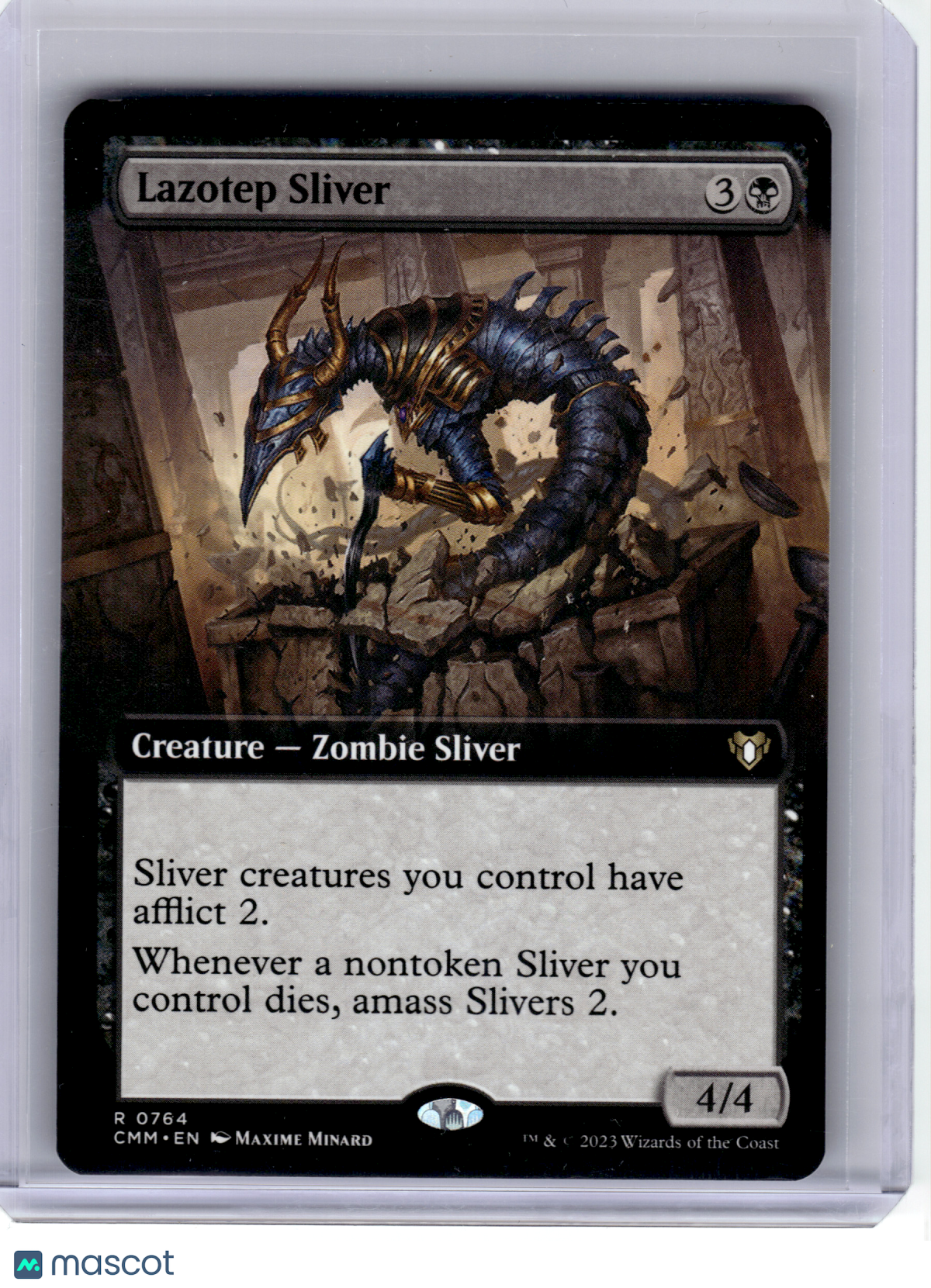 2023 MagicTG—Lazotep Sliver (Extended Art) #764 Commander Masters—Rare Non-Foil