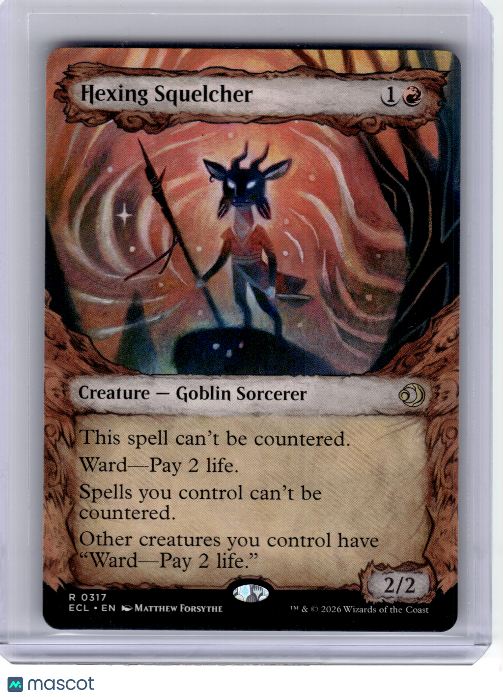 2026 MagicTG—Hexing Squelcher (Showcase) #317 Lorwyn Eclipsed—Rare Non-Foil