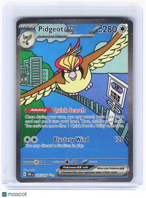 2023 Pokemon—Pidgeot ex #225 Obsidian Flames—Special Illustration Rare [MP]