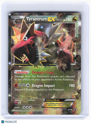 2015 Pokemon—Tyrantrum EX #XY70 XY Promos—Black Star Promo Holo [Damaged]