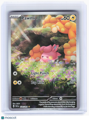 2024 Pokemon—Pawmi #226 Paldean Fates—Illustration Rare Holo