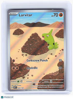 2023 Pokemon—Larvitar #203 Obsidian Flames—Illustration Rare Holo