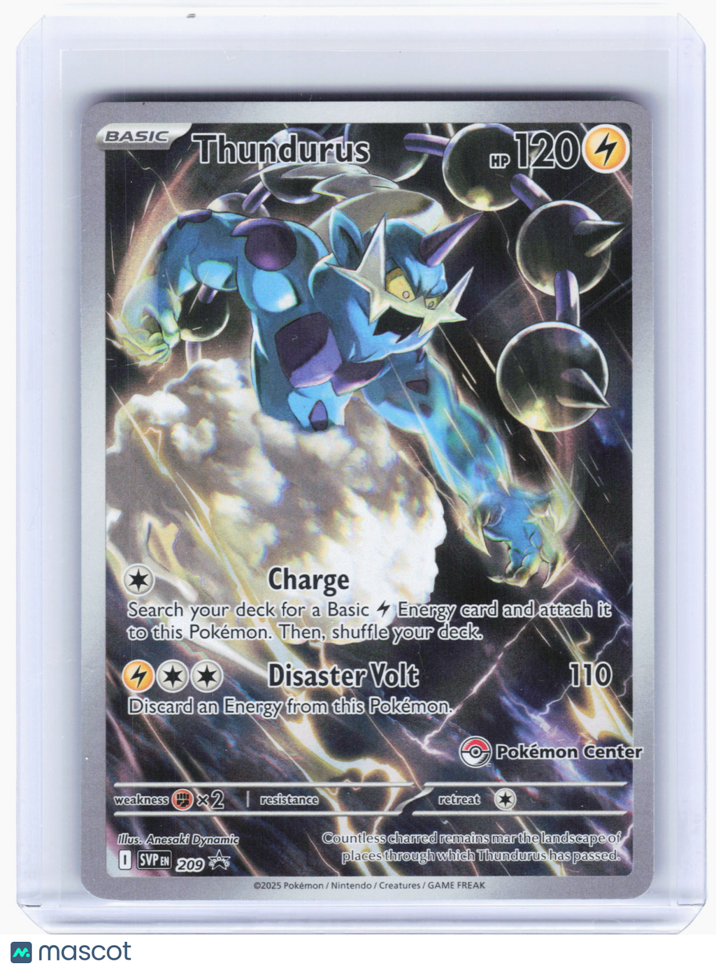 2025 Pokemon—Thundurus #209 Scarlet & Violet—Black Star Promo (PC Stamped)