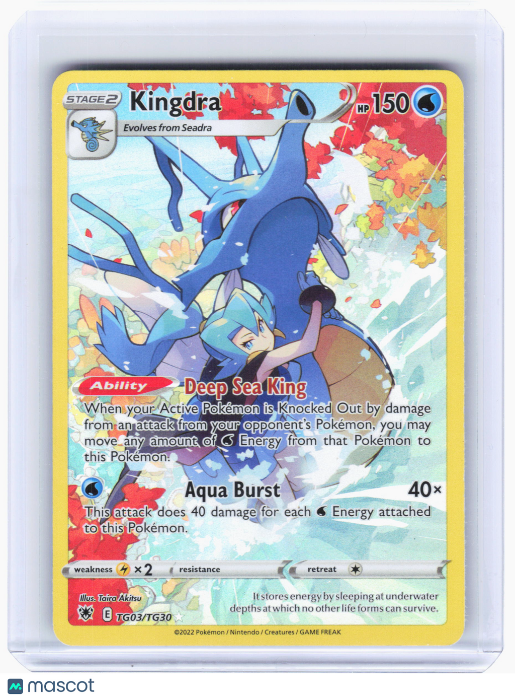 2022 Pokemon—Kingdra #TG03 Astral Radiance Trainer Gallery—Ultra Rare Holo [MP]