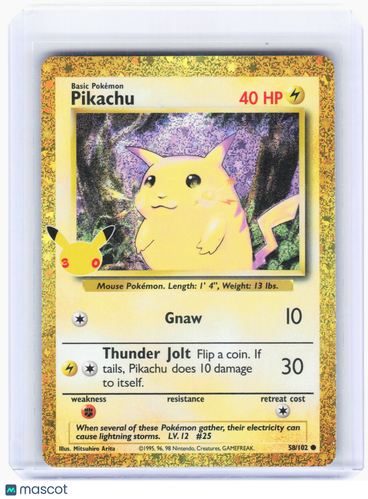 2026 Pokemon—Pikachu #58 30th Celebration Classic Collection—Common Holo