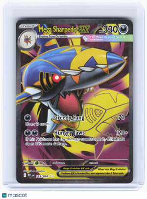 2025 Pokemon—Mega Sharpedo ex #113 Phantasmal Flames—Ultra Rare Holo