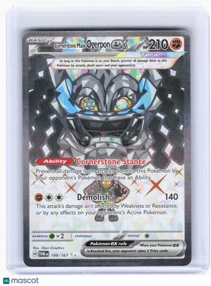 2024 Pokemon—Cornerstone Mask Ogerpon ex #199 Twilight Masquerade—Ultra Rare