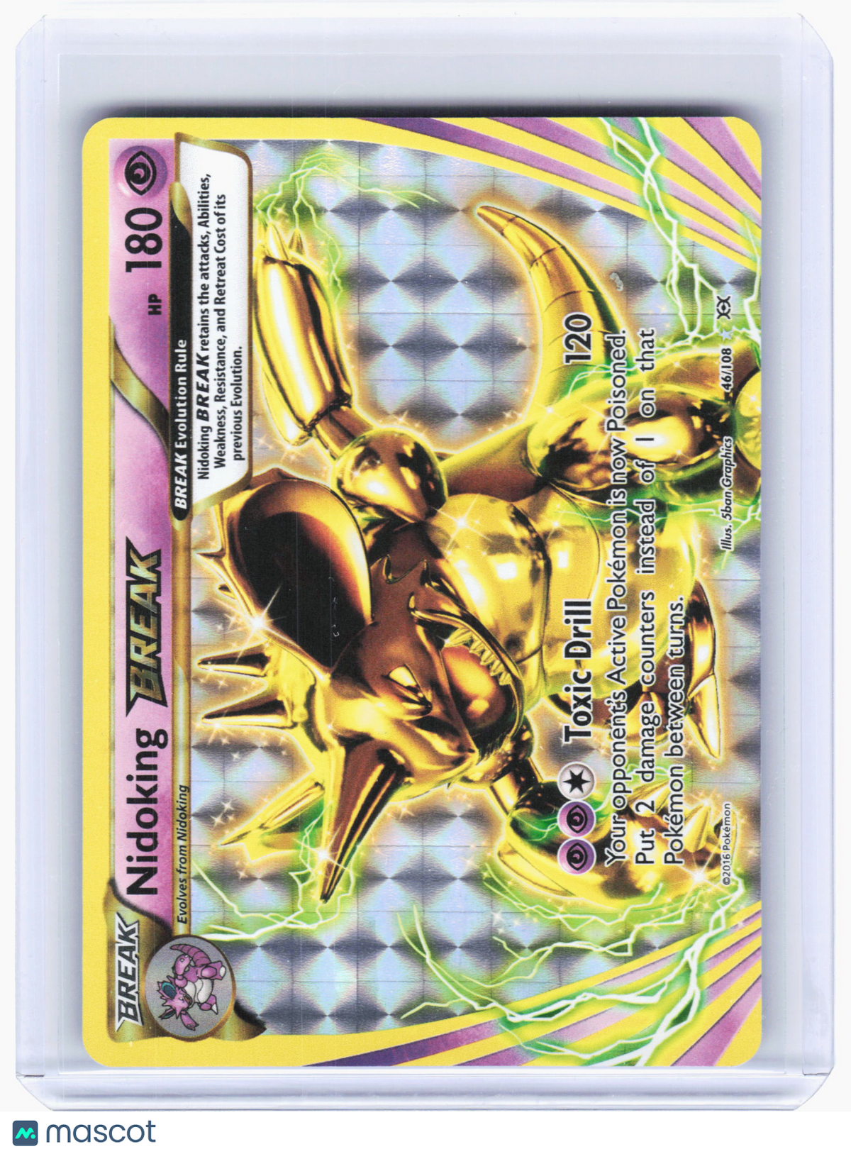 2016 Pokemon—Nidoking BREAK #46 Evolutions—Rare BREAK Holo