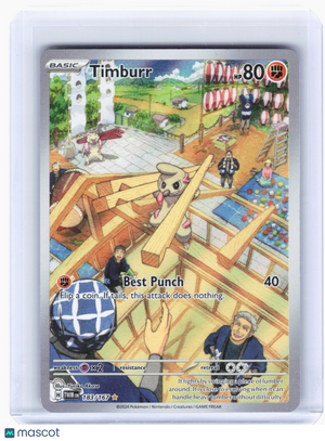 2024 Pokemon—Timburr #183 Twilight Masquerade—Illustration Rare Holo