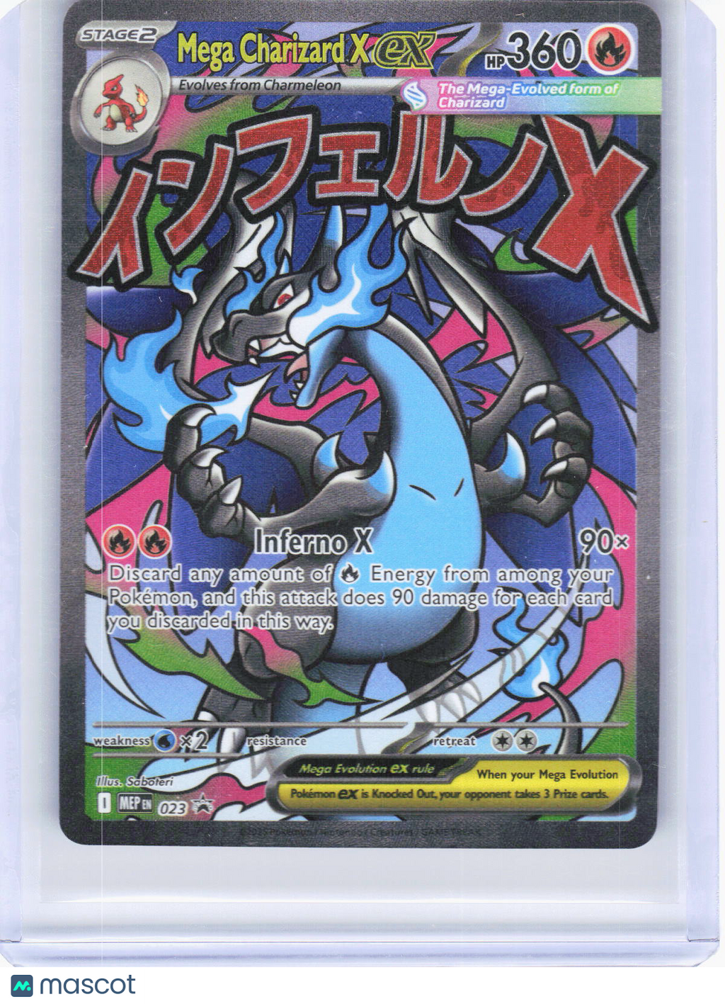 2025 Pokemon—Mega Charizard X EX #MEP EN 023 Evolution—Black Star Promo