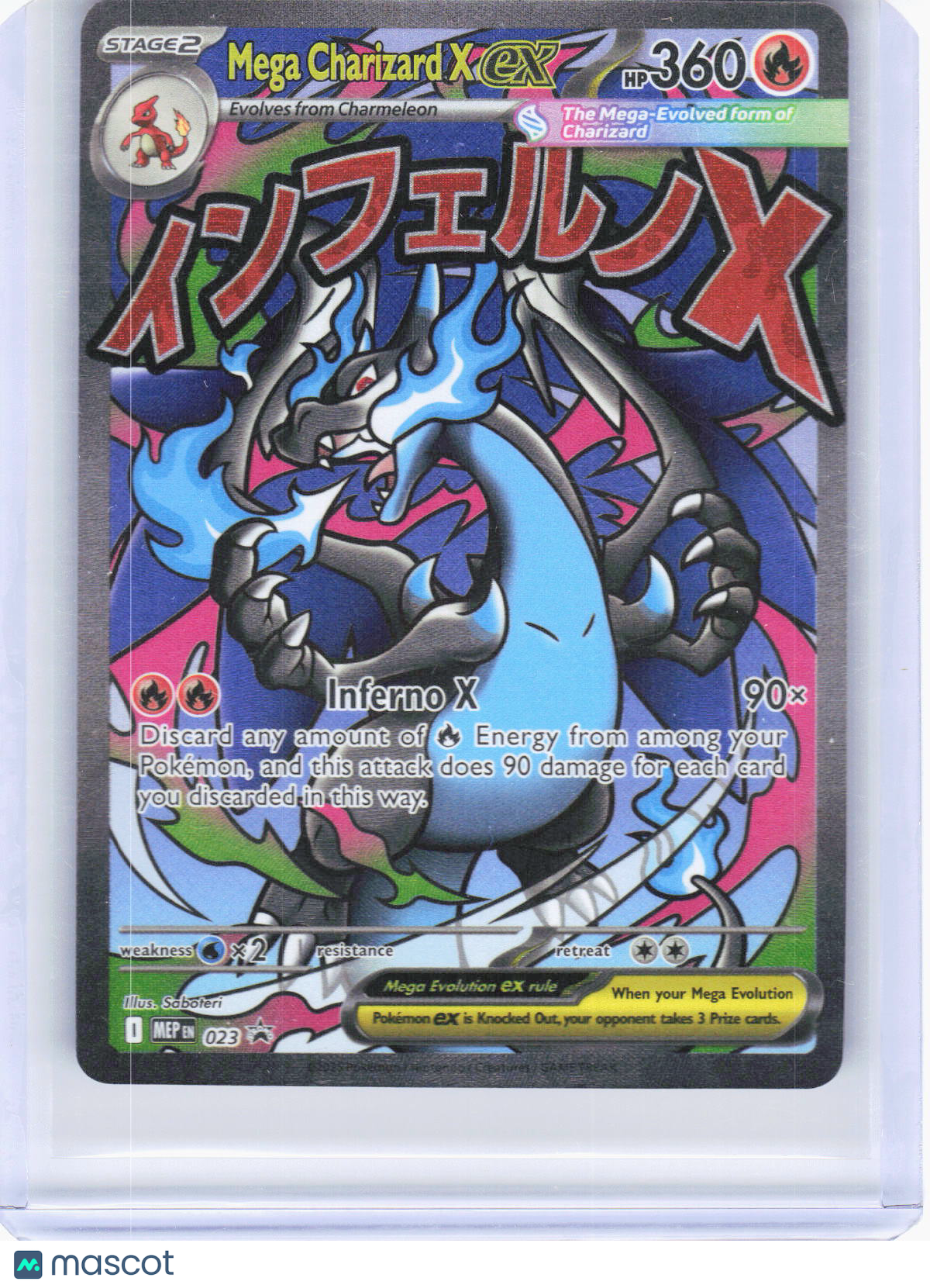2025 Pokemon—Mega Charizard X EX #MEP EN 023 Evolution—Black Star Promo