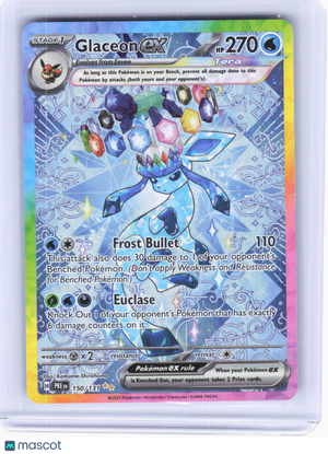 2025 Pokemon—Glaceon EX #150/131 Prismatic Evolutions—Secret Rare LP