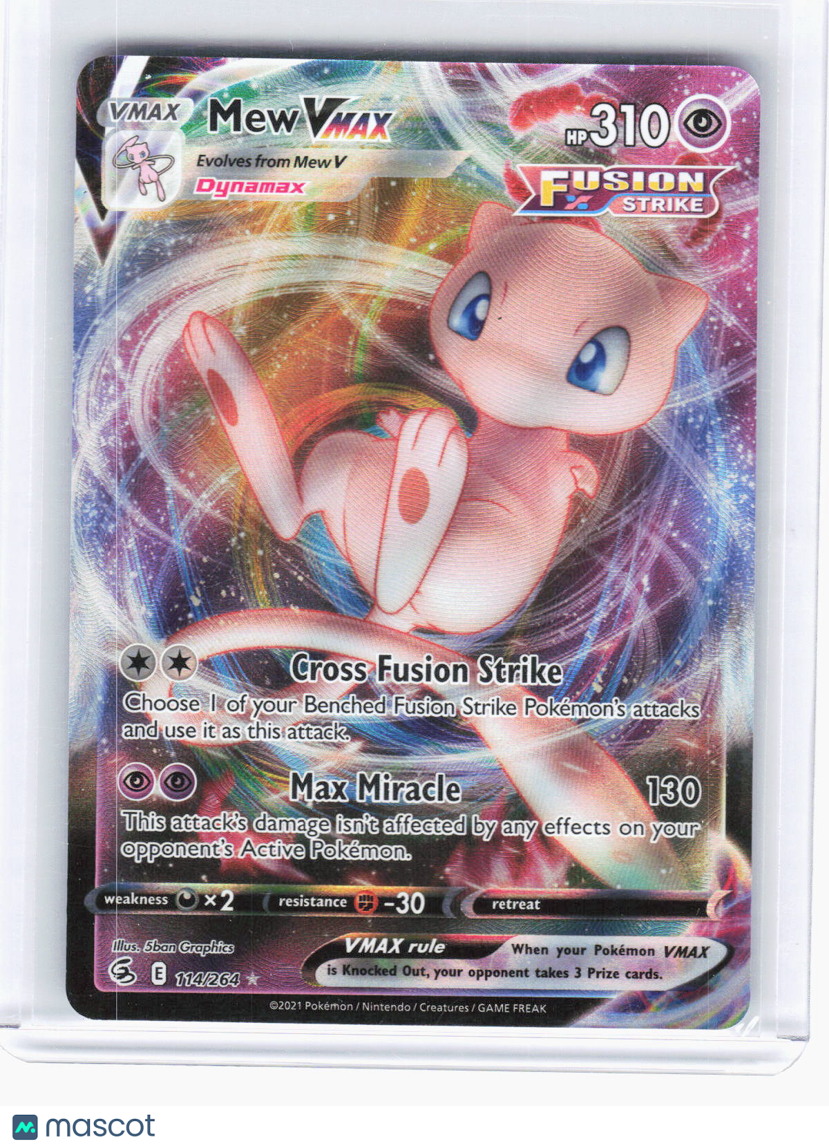 2021 Pokemon—Mew VMAX #114/264 Fusion Strike—