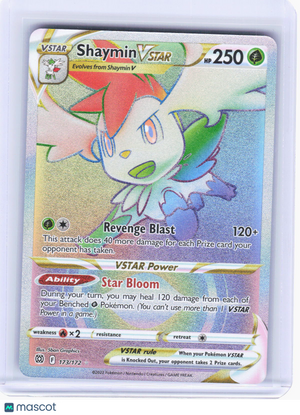 2022 Pokemon—Shaymin VSTAR #173/172 Brilliant Stars—Secret Rare