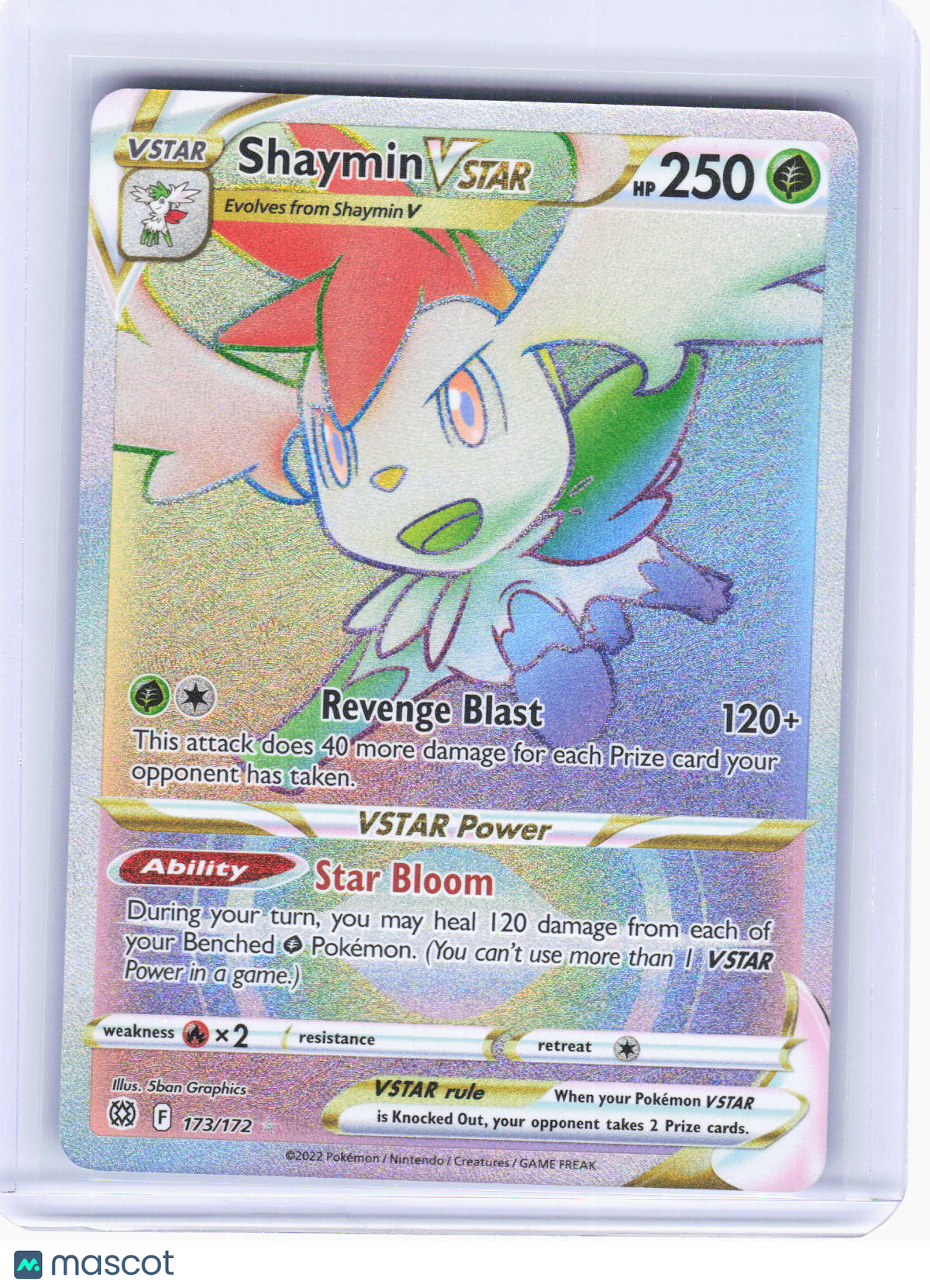 2022 Pokemon—Shaymin VSTAR #173/172 Brilliant Stars—Secret Rare