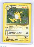 Pokemon—Raichu #14/102 1999 Base Set—Rare HP