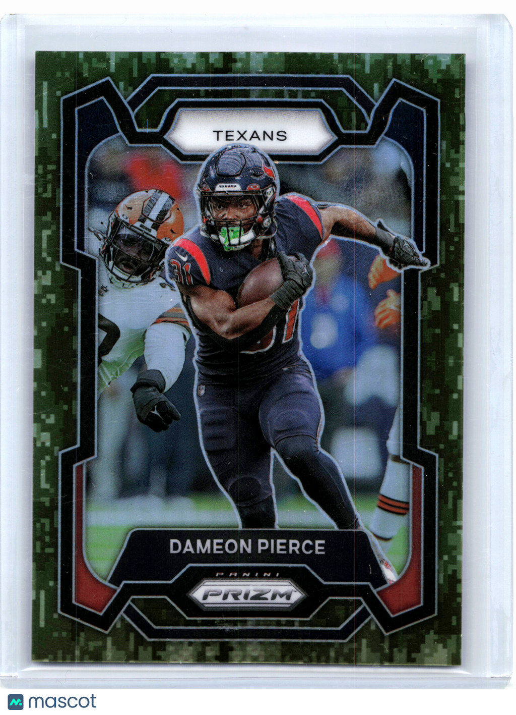 2023 Panini Prizm Football—Dameon Pierce #116 Forest Camo /15 Texans