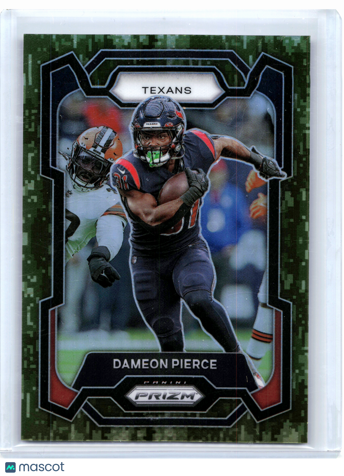 2023 Panini Prizm Football—Dameon Pierce #116 Forest Camo /15 Texans