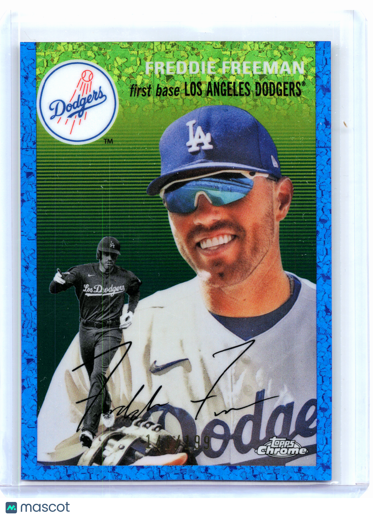 2023 Topps Platinum Anniversary—Freddie Freeman #271 Blue Mini Diamond Ref /199