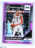 2025 Panini Optic Basketball—Victor Wembanyama #45 Pink Hyper Prizm Spurs