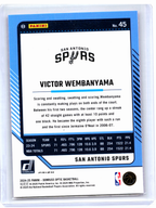 2025 Panini Optic Basketball—Victor Wembanyama #45 Pink Hyper Prizm Spurs