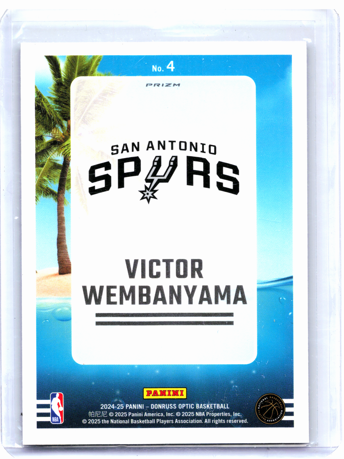 2025 Panini Optic Basketball—Victor Wembanyama #4 Splash! Purple Prizm Spurs