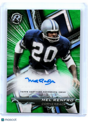 2024 Topps Resurgence Football—Mel Renfro #RA-MR Green Wave Refractor Auto /175