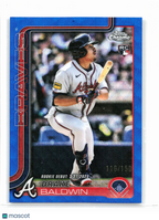 2025 Topps Chrome Baseball—Drake Baldwin #USC88 Blue Wave Ref Rookie RC 116/150