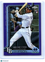 2025 Topps Chrome Update —Chandler Simpson #USC17 Purple Refractor Rookie /250