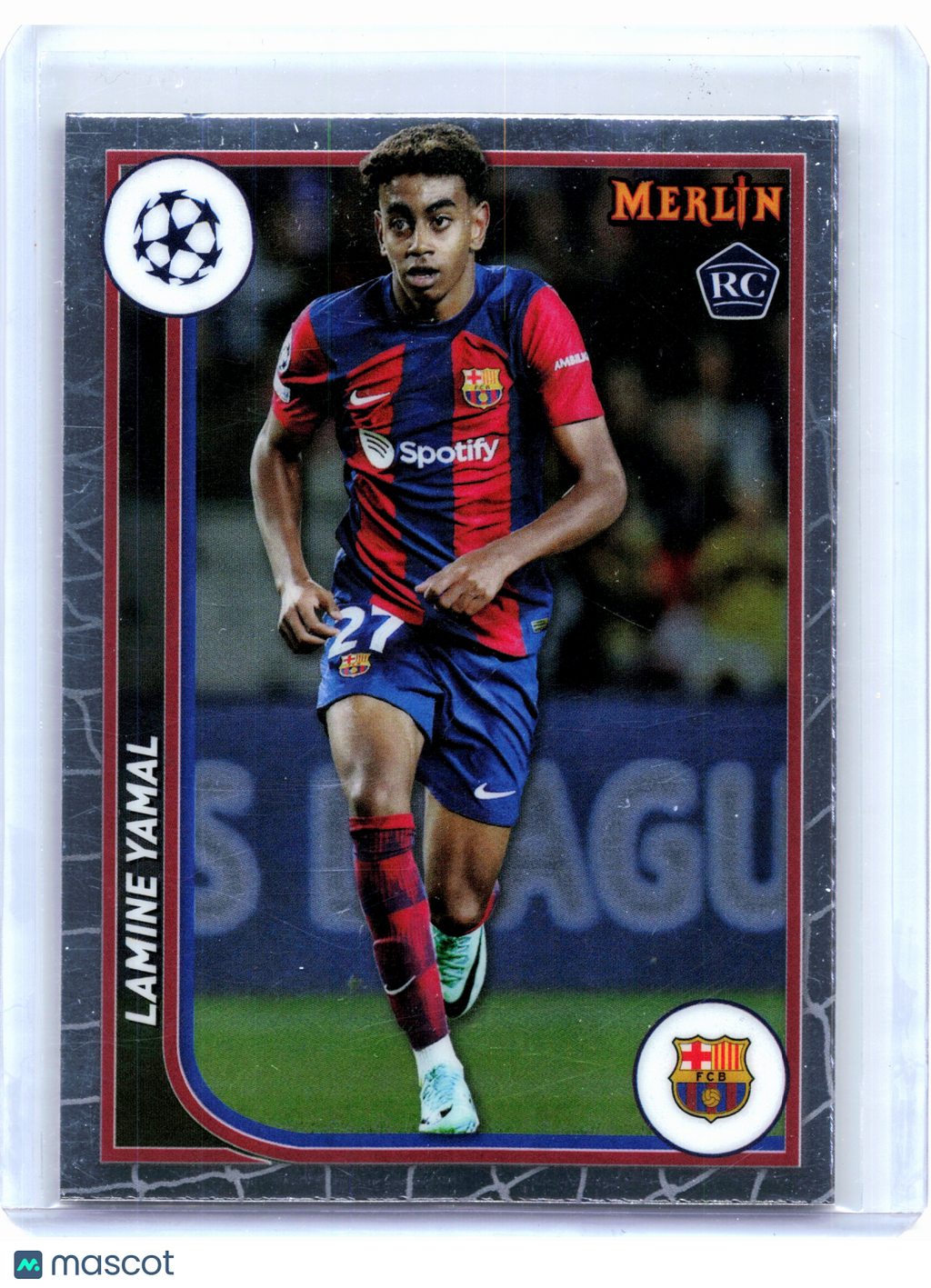 2024 Topps Merlin Heritage UEFA  Soccer—Lamine Yamal  Rookie #27 RC