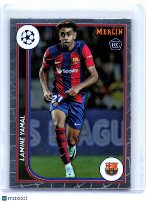 2024 Topps Merlin Heritage UEFA  Soccer—Lamine Yamal  Rookie #27 RC