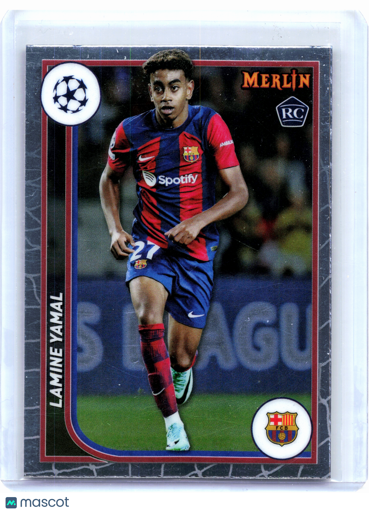 2024 Topps Merlin Heritage UEFA  Soccer—Lamine Yamal  Rookie #27 RC