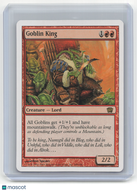2003 Magic: The Gathering Goblin King 8th Edition #190/350