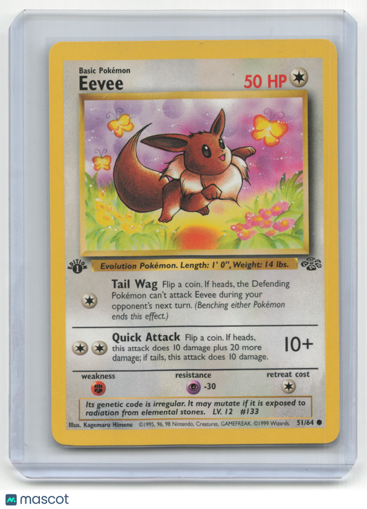 1999 Pokemon TCG Eevee Jungle #51/64 Lightly Played 1st Edition